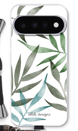 Tropical watercolor leaves