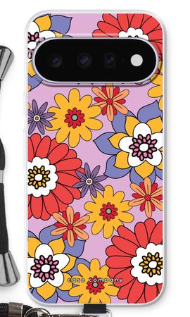 Retro bloemen - Paars
