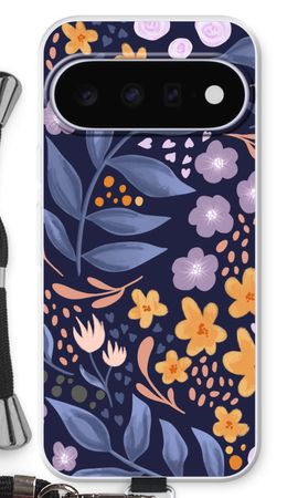 Flowers with blue leaves