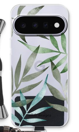 Tropical watercolor leaves