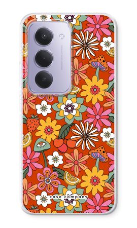 Retro Flowers - Red