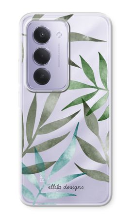 Tropical watercolor leaves