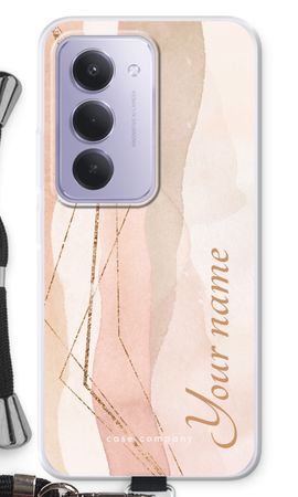 Gold Lines Namecase - Blush