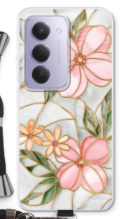 Orange stained glass flower