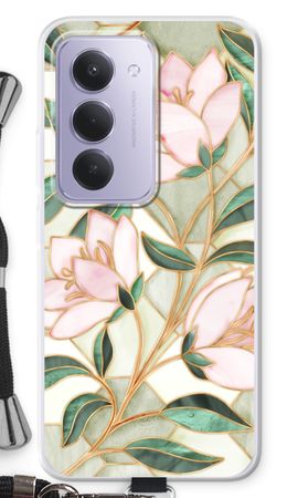 Orange stained glass flower