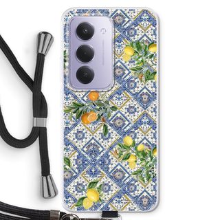 Blue tiles, lemons and oranges - small