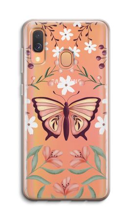Fjäril i en blommig värld