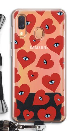 Ojos de corazón rojo