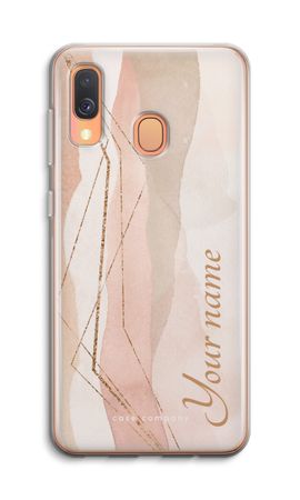 Gold Lines Namecase - Blush
