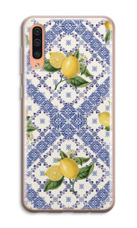 Blue tiles and lemons