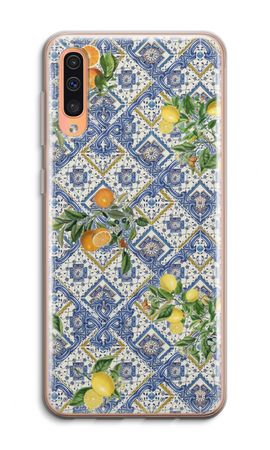 Blue tiles, lemons and oranges - small