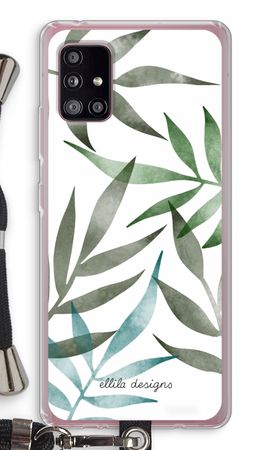 Tropical watercolor leaves