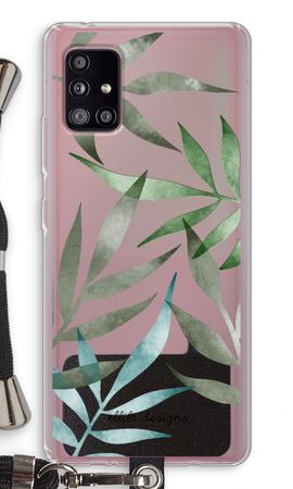 Tropical watercolor leaves