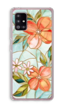 Orangefarbene Glasmalerei-Blume