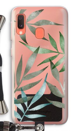 Tropical watercolor leaves