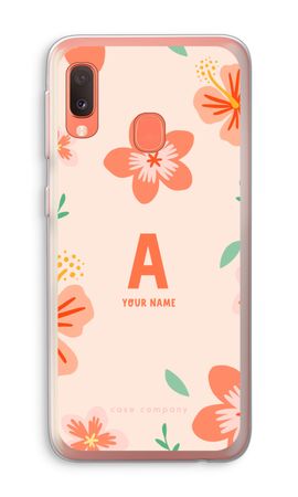 Tropical Pink Flowers Monogram