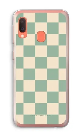 Checkered Mint, Miękkie etui Samsung Galaxy A20e