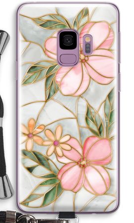 Orange stained glass flower