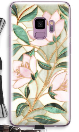 Orange stained glass flower