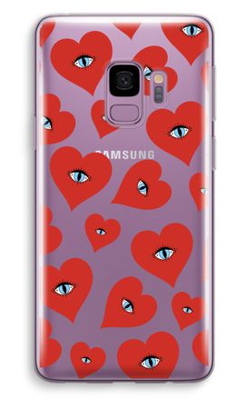 Red heart eyes