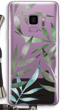 Tropical watercolor leaves