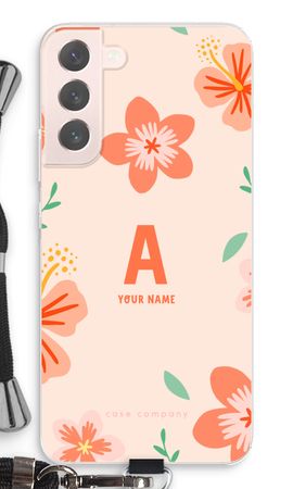 Tropical Pink Flowers Monogram