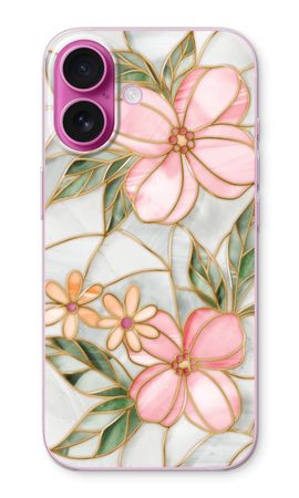 Orange stained glass flower