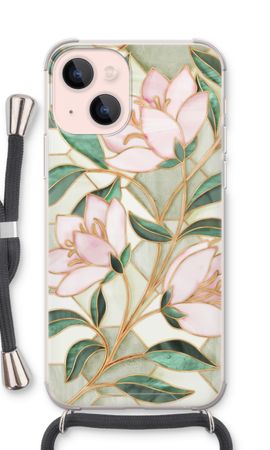 Orange stained glass flower