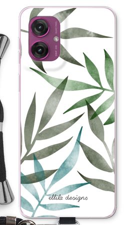 Tropical watercolor leaves