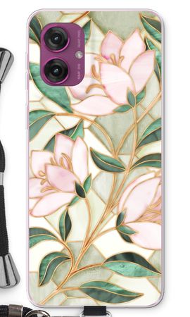 Orange stained glass flower