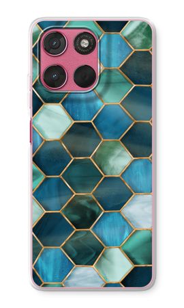 Hexagoner i färgat glas