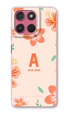 Tropical Pink Flowers Monogram