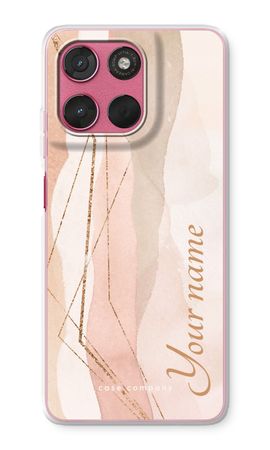 Gold Lines Namecase - Blush