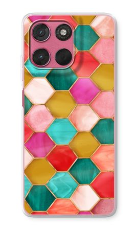 Hexagoner i färgat glas