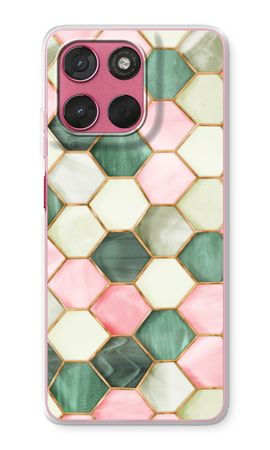 Hexagoner i färgat glas