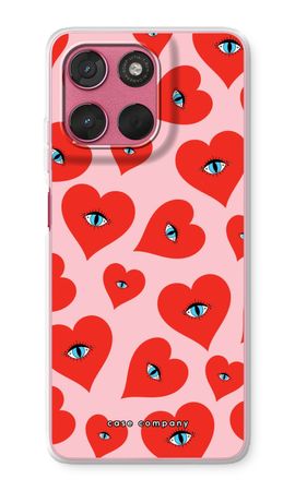 Red heart eyes