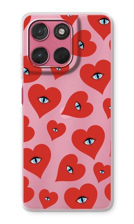 Red heart eyes