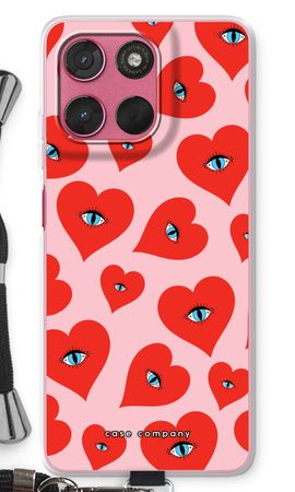 Red heart eyes