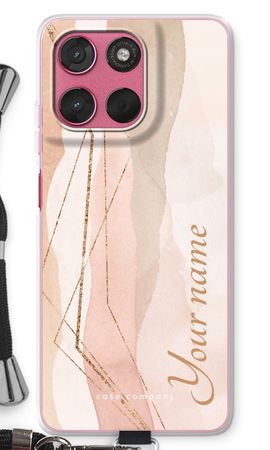 Gold Lines Namecase - Blush