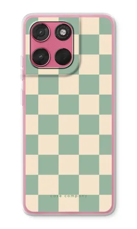 Checkered Mint, Motorola Moto G57 Power weiche Hülle