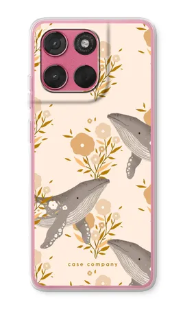 Floral Whales, Mäkké puzdro Motorola Moto G57 Power