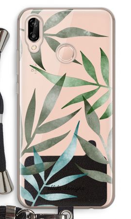 Tropical watercolor leaves