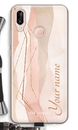 Gold Lines Namecase - Blush