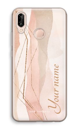 Gold Lines Namecase - Blush