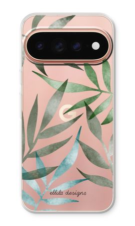 Tropical watercolor leaves