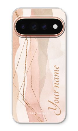 Gold Lines Namecase - Blush