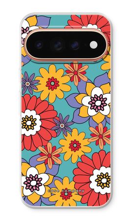 Retro Flowers - Blue