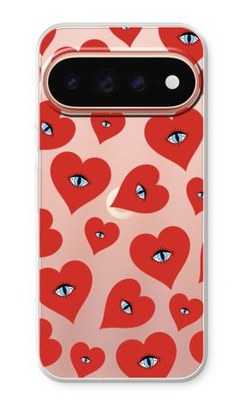 Red heart eyes