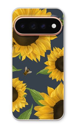 Sunflower and bees