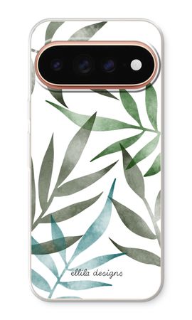 Tropical watercolor leaves